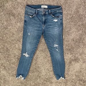 Abercrombie & Fitch Mid Rise Super Skinny Ankle Jean, 4s